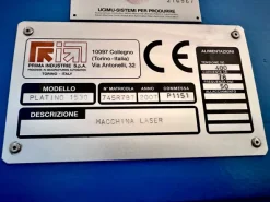 Laser Prima Industrie PLATINO 1530 + Compact server