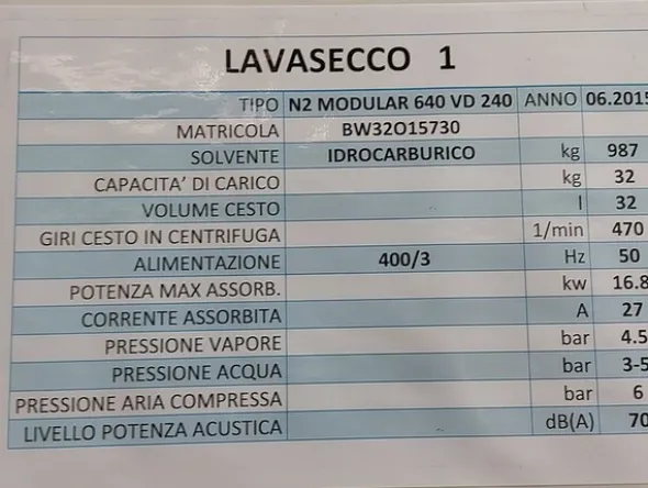 7#6507 Lavasecco industriali