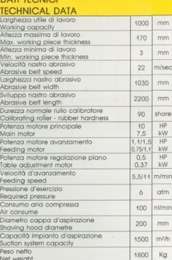 Macchina calibratrice e levigatrice per il legno