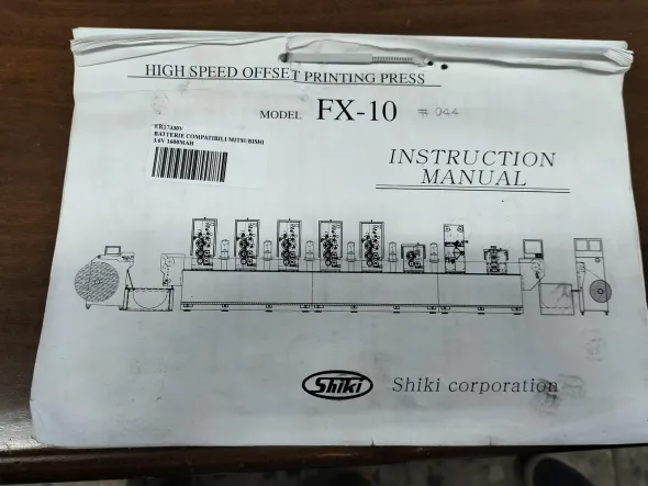 Macchina da Stampa Offset SHIKI FX-10 Semirotativa