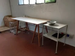 5#7447 Macchina per impiumaggio B&B Borsoi e banchi da lavoro