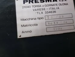 8#6439 Macchina per stampaggio a iniezione Presma
