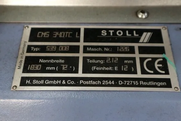 5#7236 Macchinario di tessitura Stoll CMS 340TC-L