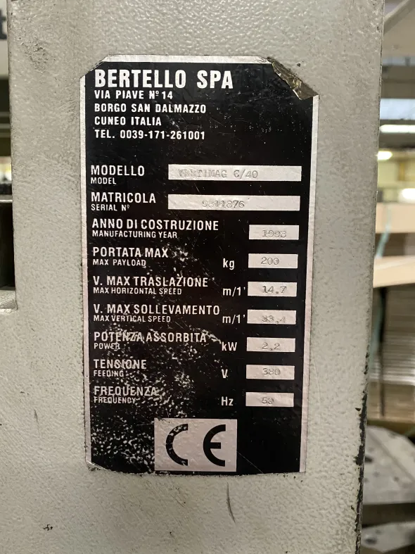 magazzino automatico Vertimag Bertello