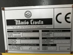 Mario Crosta Shearing Machine 2008 Nuovo funziona solo 1000 ore