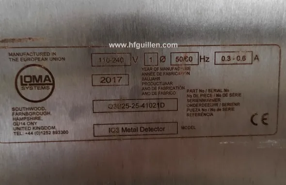 METAL DETECTOR LOMA SYSTEMS IQ3 ST