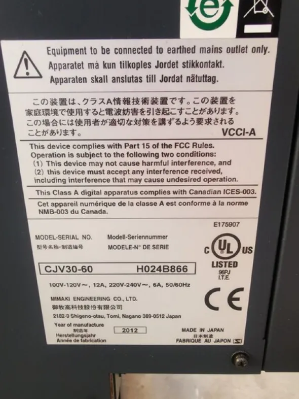 2#5760 Mimaki CJV30-60