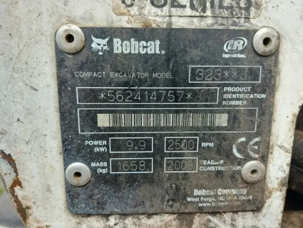 52#7778 Miniescavatore Bobcat 323 J