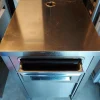Mobile con cassetto batti caffè in acciaio inox