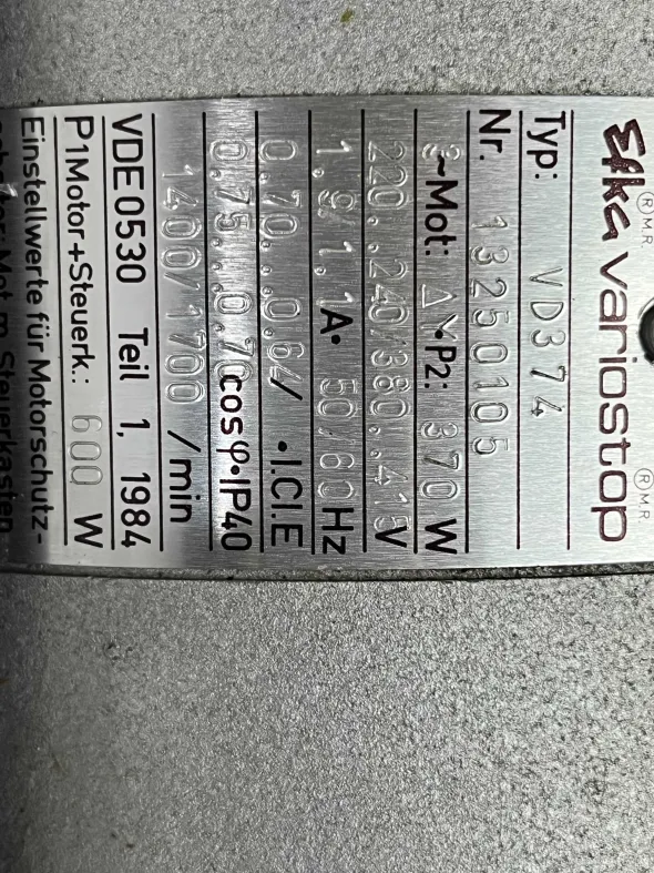 Motore EFKA Variostop VD 374