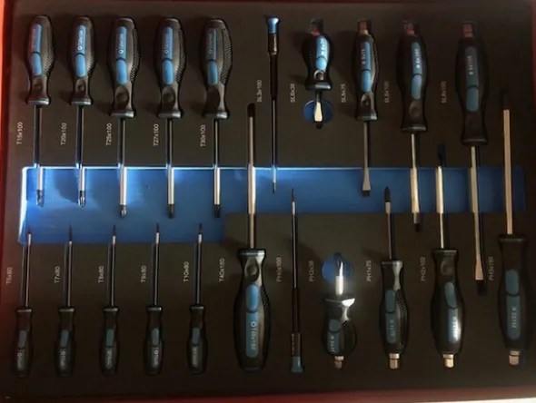 95#5814 N° 1 carrello porta utensili Germany Tools Professional completi di utensili