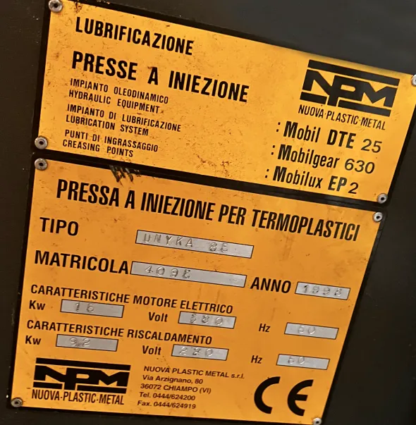 NUOVA PLASTIC METAL 85 TON