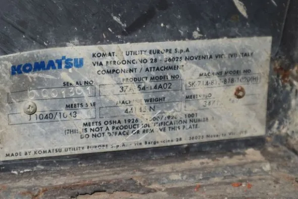 3102#4392 Pala Komatsu