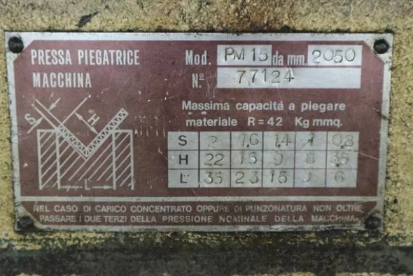 20#3906 Piegatrice Femas