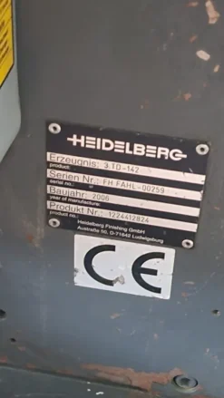 Piegatrice HEIDELBERG STAHLFOLDER TD 142