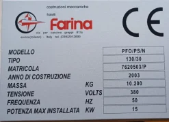 PIEGATRICE SYNCRO FARINA PFO/PS/N 30/130