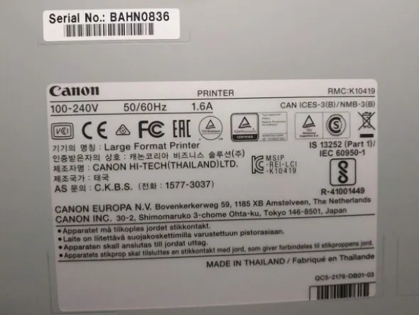1#5470 Plotter Canon iPF 770