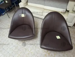32#9482 Poltrone in pelle girevoli