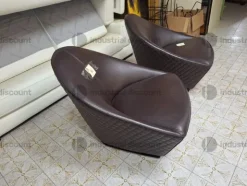 32#9482 Poltrone in pelle girevoli