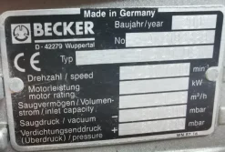 Pompa alto vuoto Becker T4.40 40m3/h 600 mbar