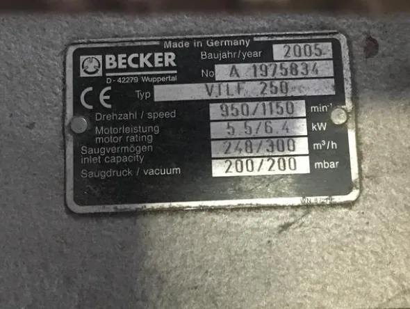 1#4573 Pompa a vuoto Becker VTLF 250