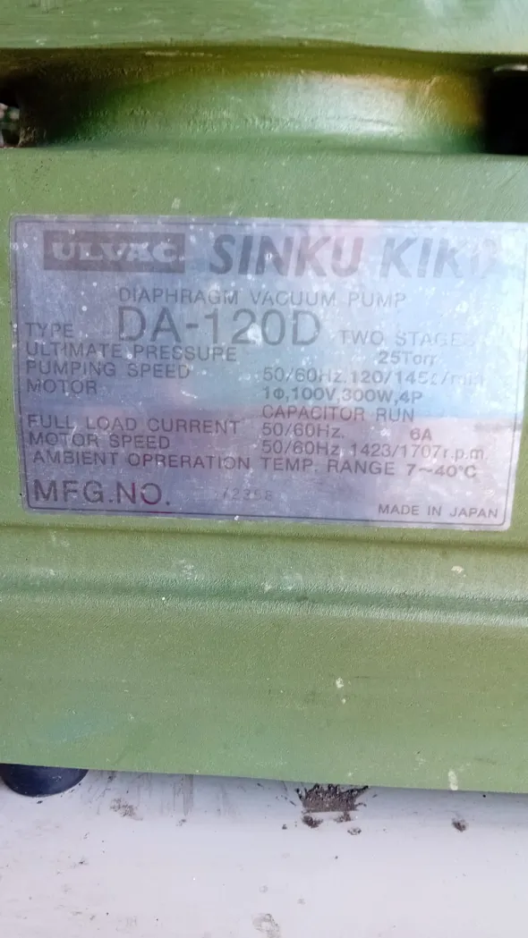 Pompa a vuoto Ulvac SINKU KIK0 DA-120D