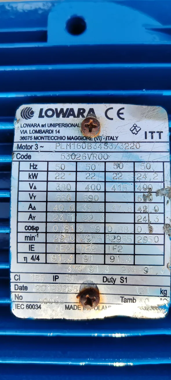 Pompa monoblocco Lowara FHE 80-200/22/P