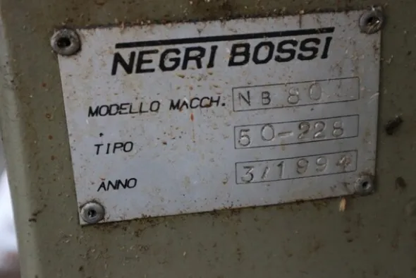 20#7165 Pressa iniezione Negri Bossi NB-80