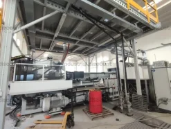 1#10039 Pressa iniezione Sacmi, stampo sacmi e robot di scarico Sytrama
