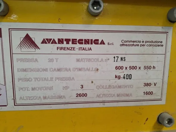 18#8759 Pressa per imballaggi