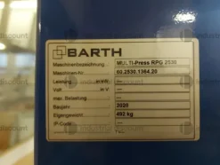 8#8771 Pressa per incollaggio Barth Multi-Press RPG 2530