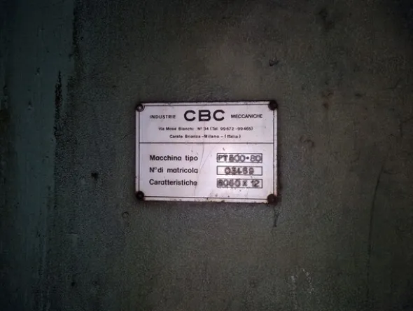1#7460 Pressa piegatrice CBC