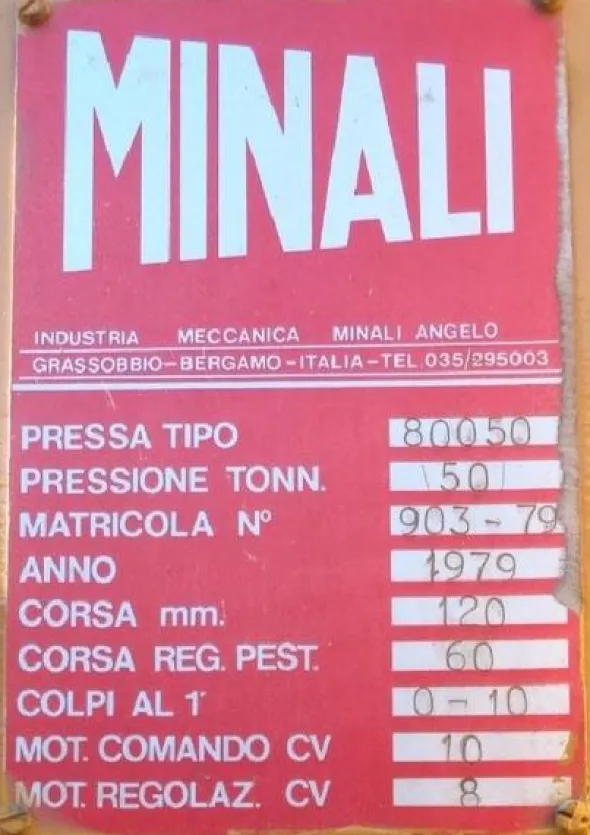 19#3528 Pressa piegatrice Minali da 8200x80 Ton
