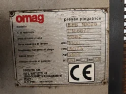 Pressa piegatrice OMAG 3000 mm 100 Ton