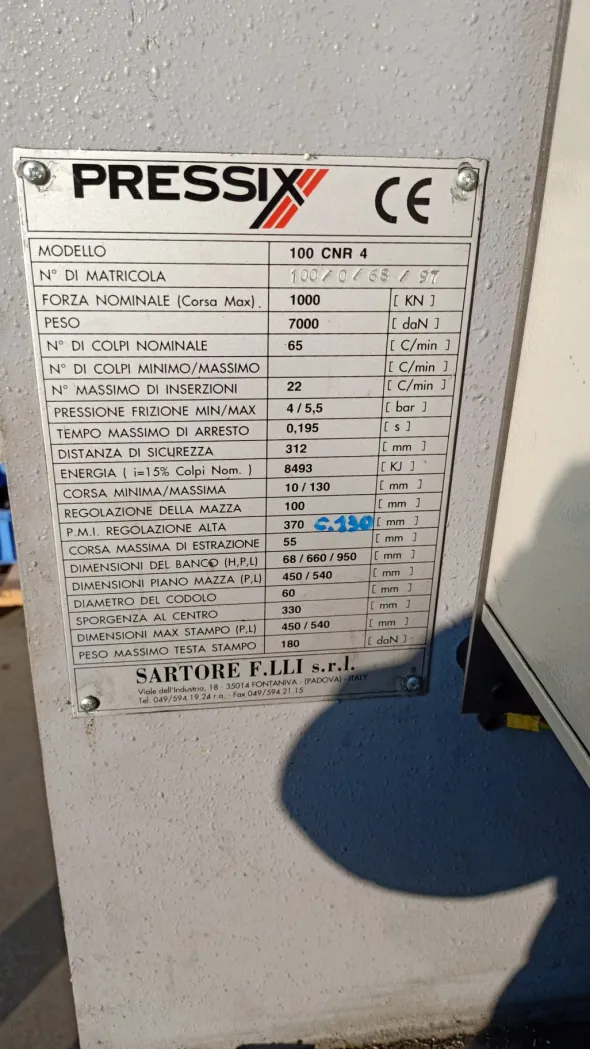 Pressix 100 Ton CE