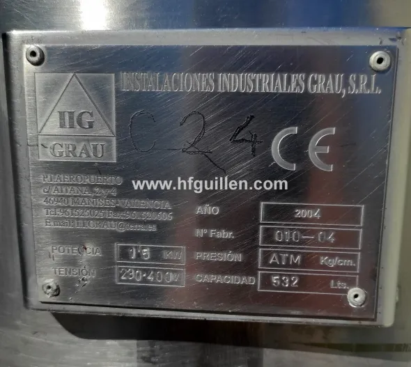 REF-2509 SERBATOIO ISOTERMICO INOX CON AGITATORE