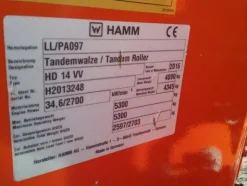 4#3975 Rullo Hamm HD 14 VV
