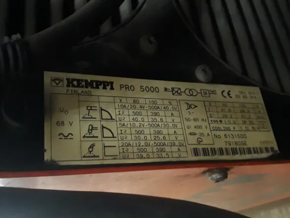 3#5788 Saldatrice a filo Kemppi Pro 5000