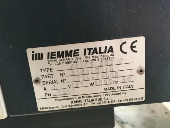 1#4282 Saldatrice a onda libera Iemme e carrello Aries 300 C trifase
