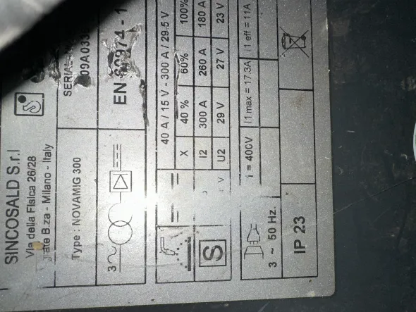 SALDATRICE MIG SINCOSALD NOVAMIG 300C