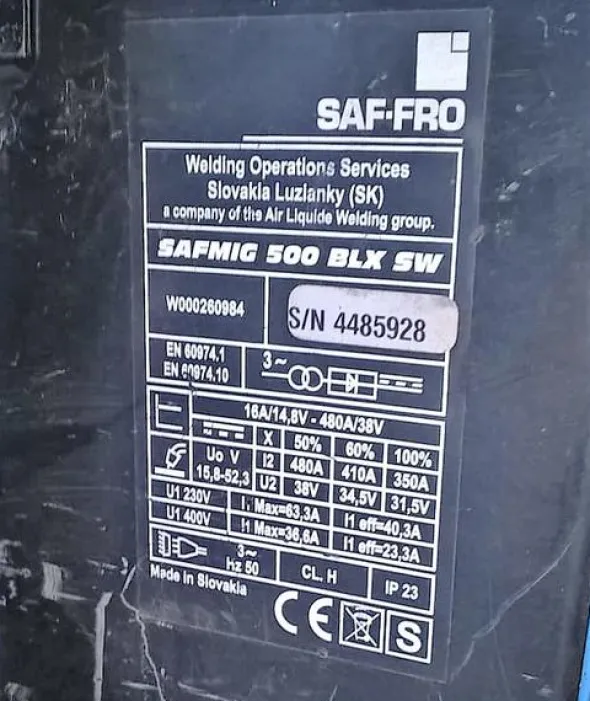 21#4425 Saldatrice Safmig 500 BLX