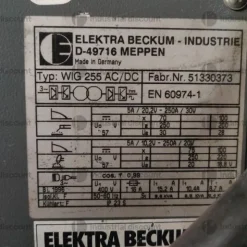 4#9868 Saldatrice tig Elektra Beckum