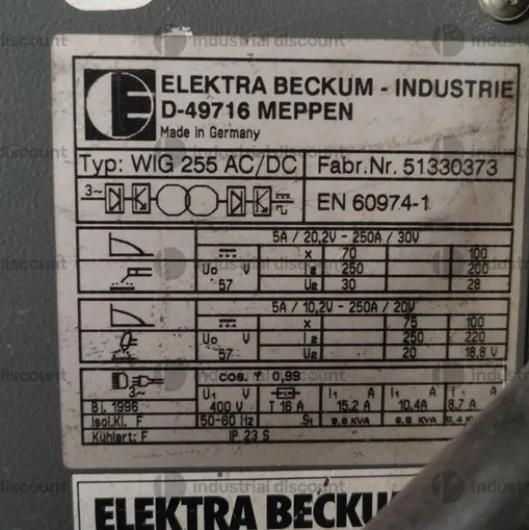 4#9868 Saldatrice tig Elektra Beckum
