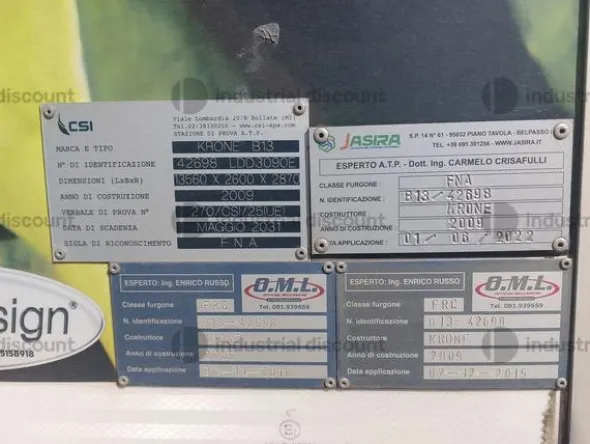 9#9952 Semirimorchio isotermico Bernard Krone