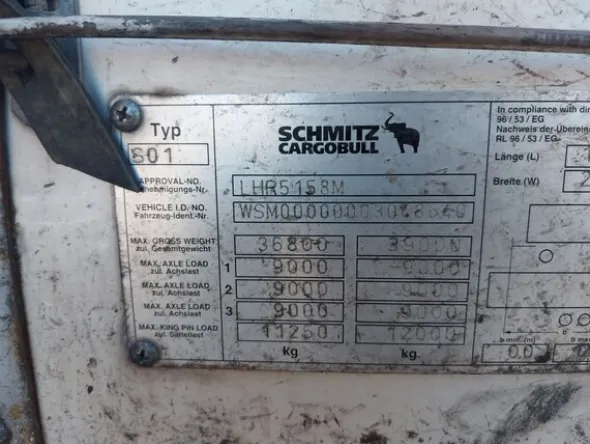 7#8301 Semirimorchio Schmitz Cargobull