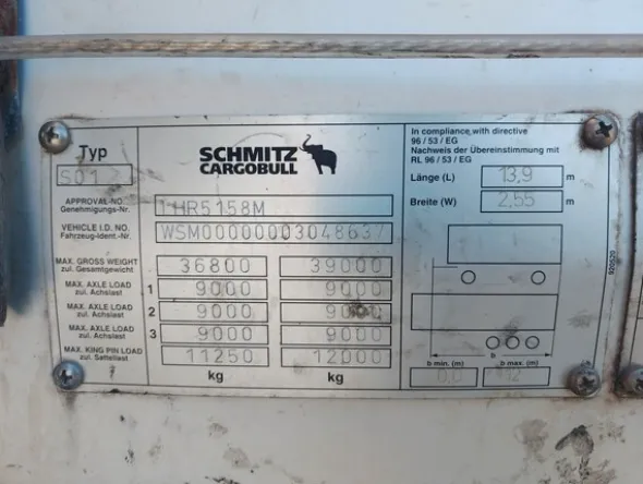 6#8301 Semirimorchio Schmitz Cargobull