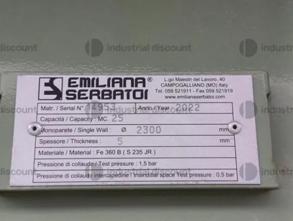 1#8974 Serbatoi metallici Emiliana Serbatoi