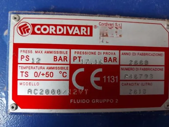 37#8616 Serbatoio aria compressa Cordivari