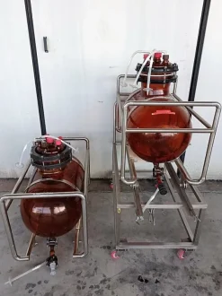 SERBATOIO IN VETRO CARRELLATO 100LT COD. MF-PR-SER-217