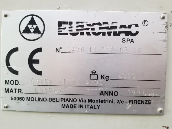 SEZIONATRICE ORIZZONTALE EUROMAC MOD. LOGICA PINZE 4500